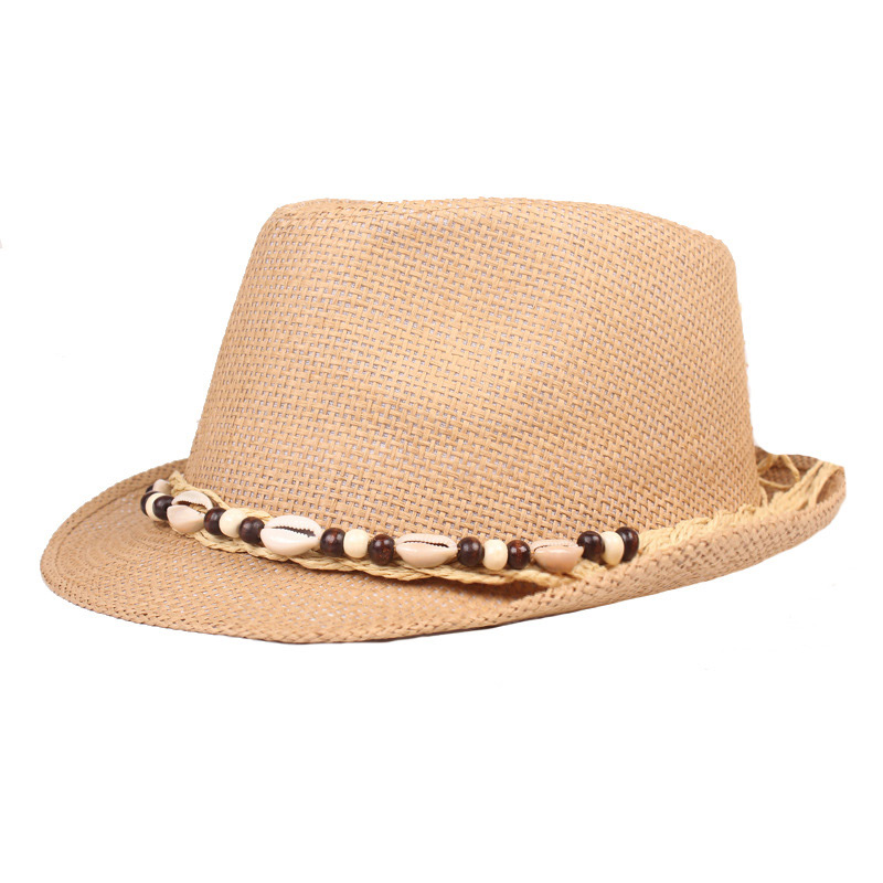 Herr Shell Beach Sun Straw Trilby Hats applikation