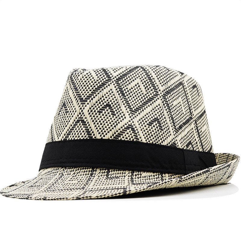 Brittisk Short Brim Checker Trilby Sun Hat