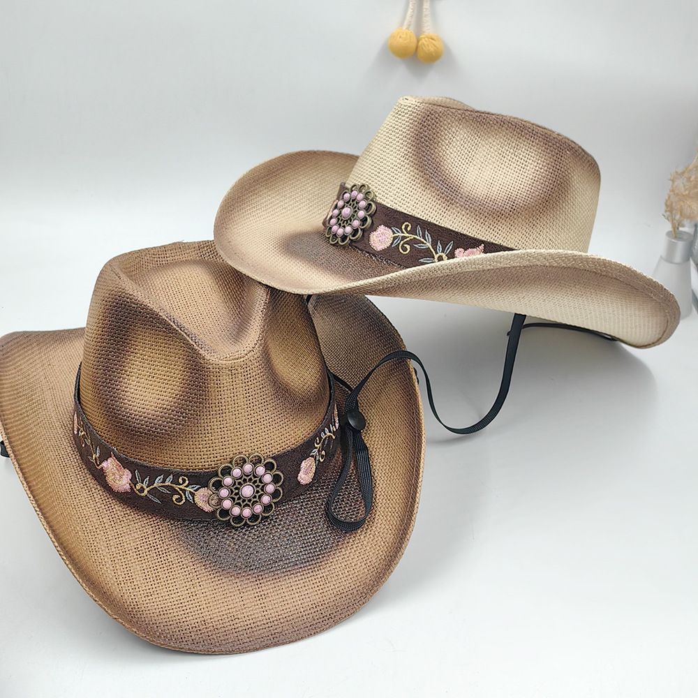 Kina Factory Straw Cowboy Hatt För Kvinnor