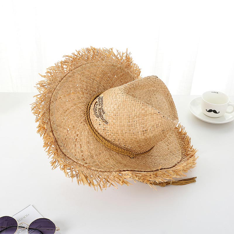 Broderilogotyp Raffia Straw Cowboyhatt