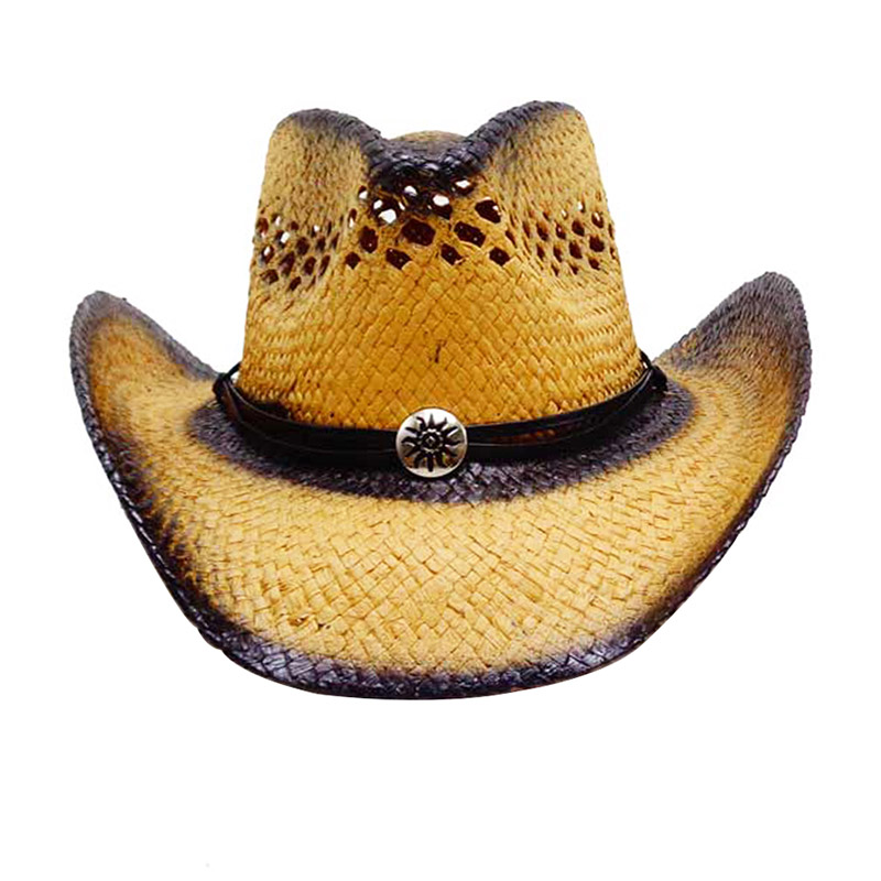 Western Straw Cowboyhatt för män