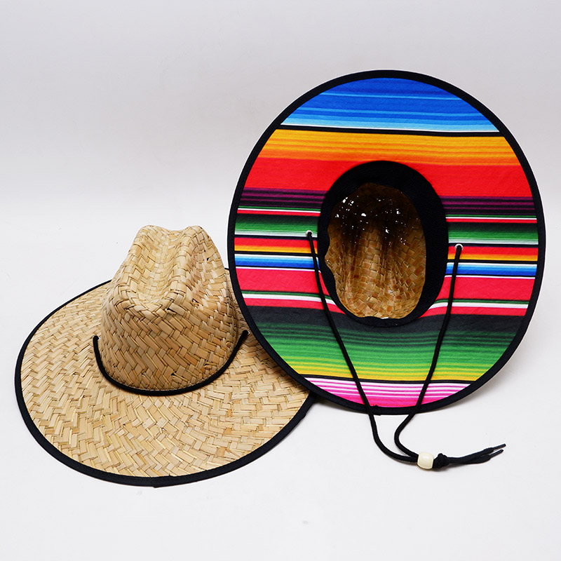 Mexikansk Stripe Straw Hat