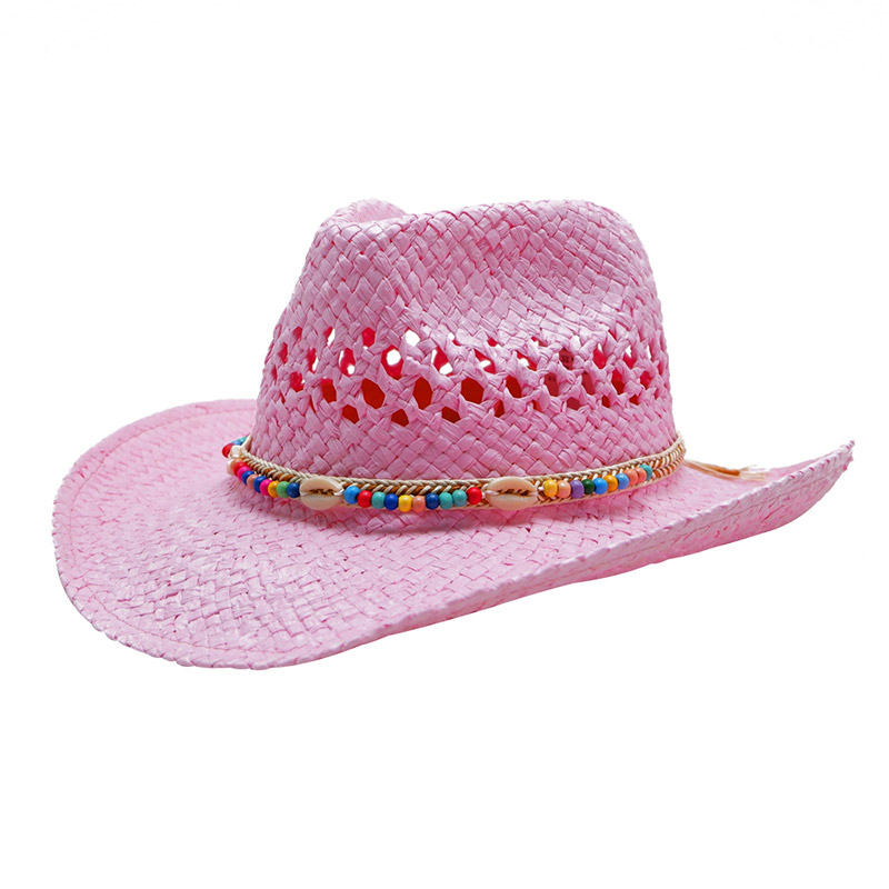 Rosa Cowboy halmhatt