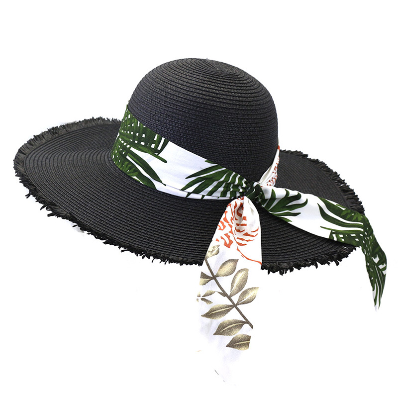 Tropical Ribbon Floppy Hat för kvinnor